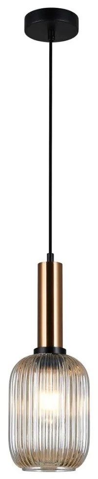 Lustră pe cablu ANTIOLA 1xE27/40W/230V 113 cm bronz ITALUX PND-5588-1M-BRO+AMB