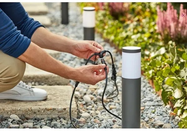 Philips - Set 3x lampă LED exterior UTRECHT GARDENLINK LED/24W/230V 2700K IP44