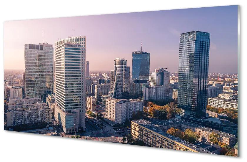 Tablouri acrilice panorama Varșovia zgârie-nori