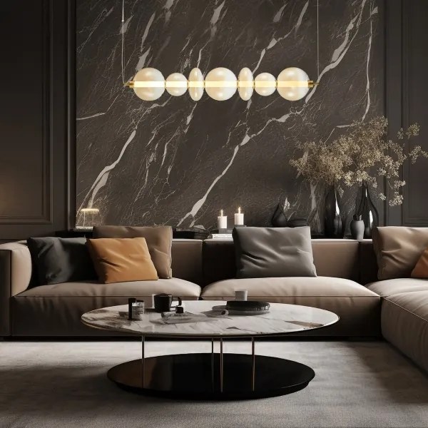 Lustră LED pe cablu DAPHNE LED/40W/230V auriu