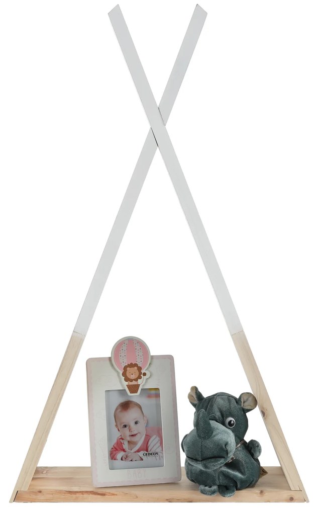 Raft pentru copii Cinderella (alb + natural). 1028668