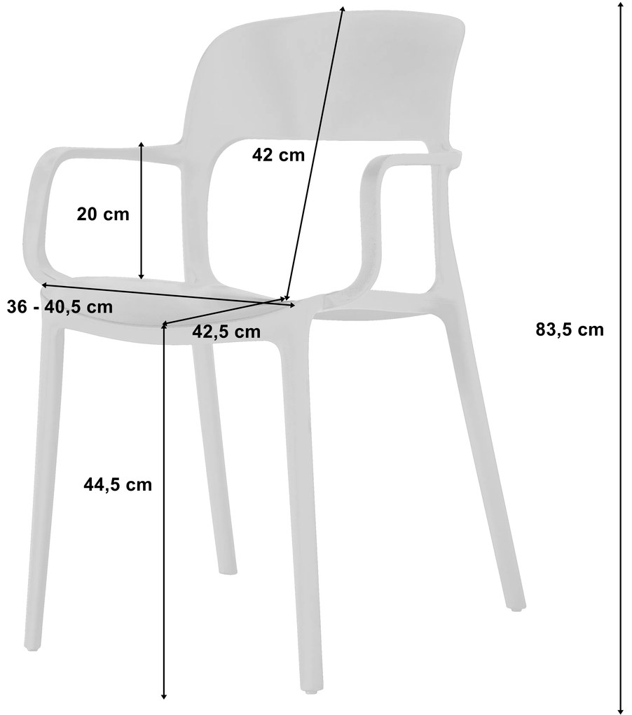 Scaun din plastic negru SAHA