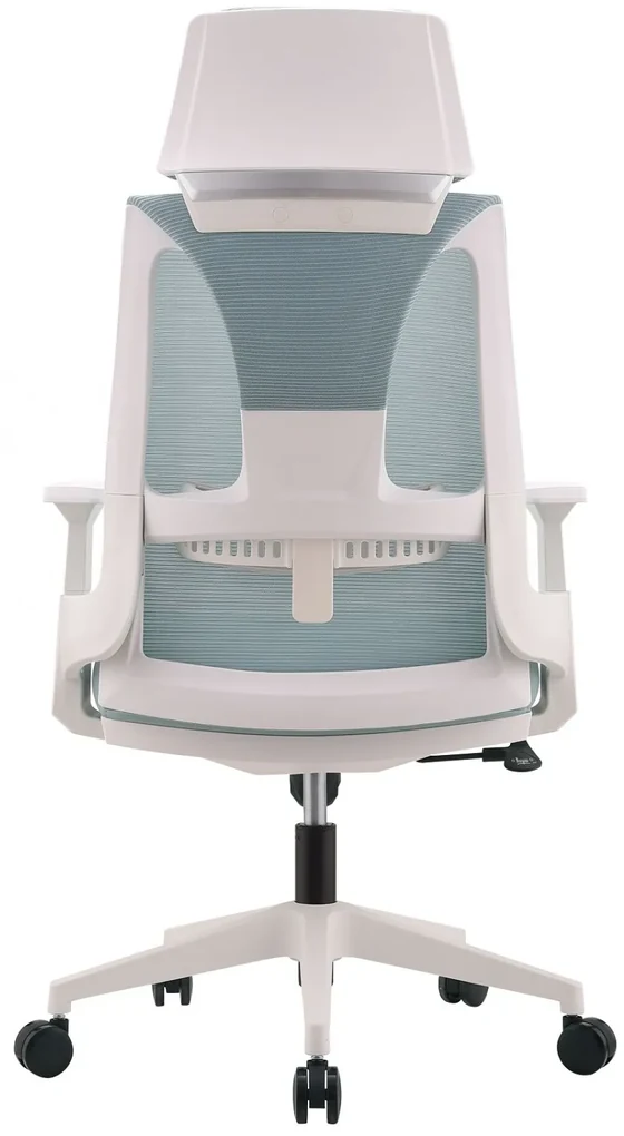 Scaun ergonomic Walker 3285, spătar mesh, sezut piele ecologica, Albastru/Alb