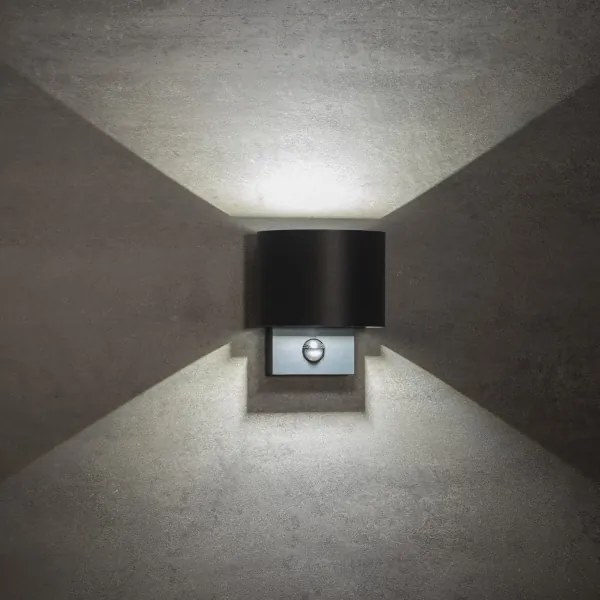 Kanlux 28995 - Aplica de perete LED REKA pentru exterior, cu senzor, LED/7W/230V, IP54, antracit