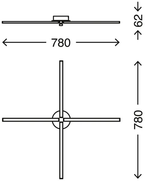 Lustră LED aplicată GO 4xLED/5W/230V Briloner 3181-049