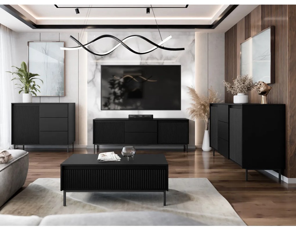 Set mobilier living Somkera I (Negru) . 1105973