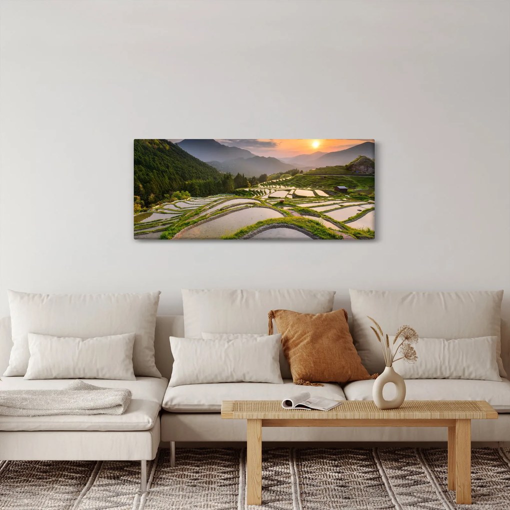 Tablou - Terase de orez (120x50 cm)