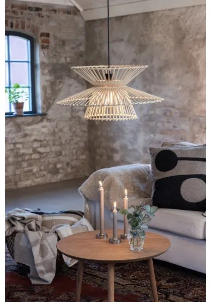 Lustră pe cablu Markslöjd 108785 DUPLICI 1xE27/40W/230V bej/bambus