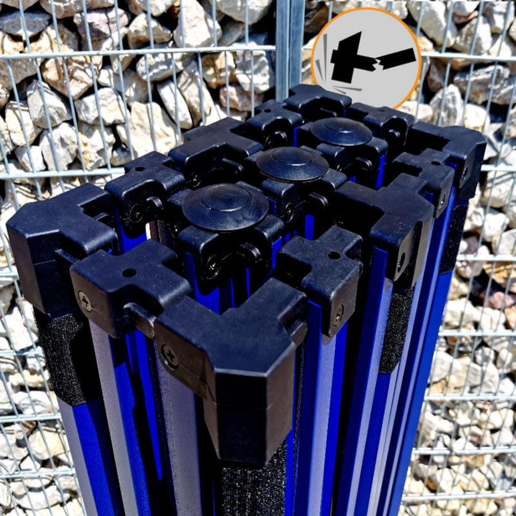 Foișor de grădină 3×6 m – pliabil cu 3 pereți - cu 3 pereți - Portocaliu