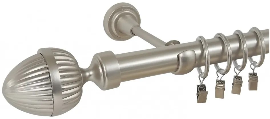 Galerie SIMPLA PRINDERE PERETE 25 MM -ODEON- CROM MAT (Alege marime: 320 cm)