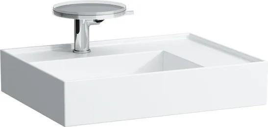 Lavoar asimetric Kartell by Laufen orientare dreapta, 60x46cm, alb