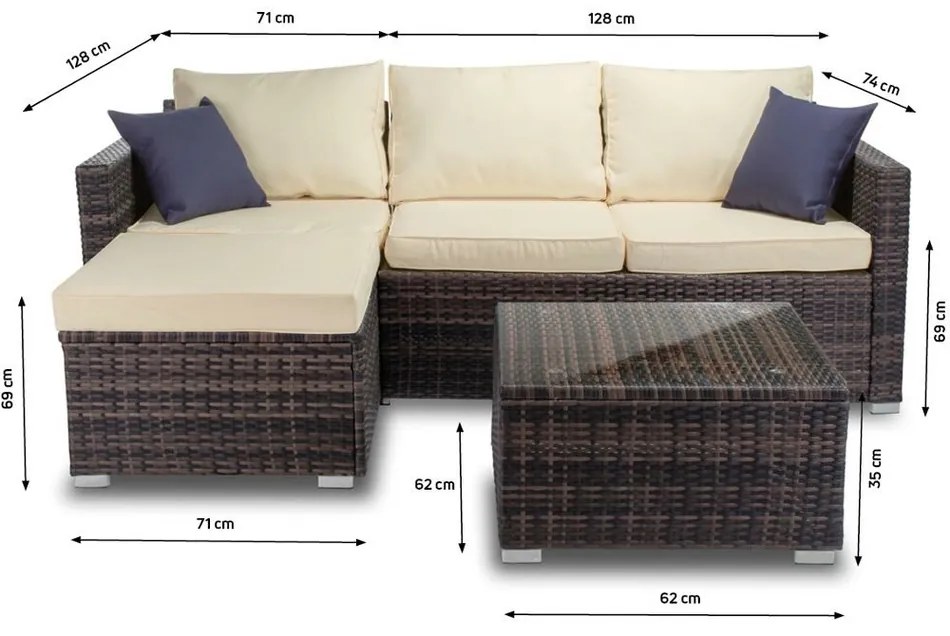 Fieldmann FDZN 6060-PR set de grădină Sofie