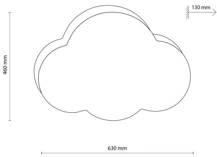 Brilagi - Plafonieră pentru copii NIMBUS 4xE27/15W/230V 46x63 cm albă