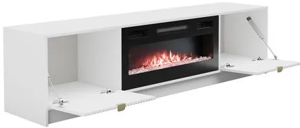 Dulap TV cu șemineu Rozoma EF (Alb velvet) . Promo -16%. 1106182