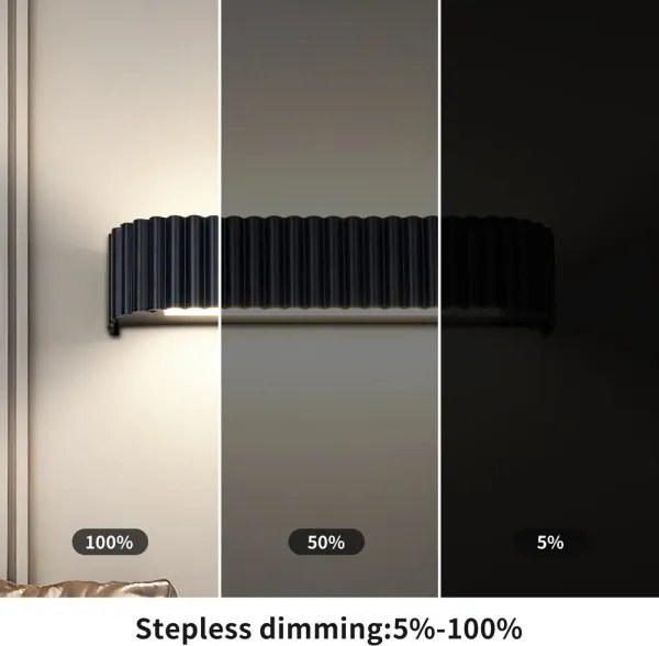 BRILAGI - LED reglabilă aplică de perete FALCON MODERN LED/14W/230V 40 cm neagră + telecomandă