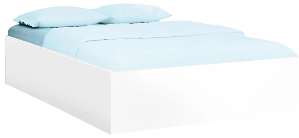 Pat BELLA 160 x 200 cm, alb Saltele: Cu saltele Coco Maxi 19 cm, Lamele de pat: Fără lamele