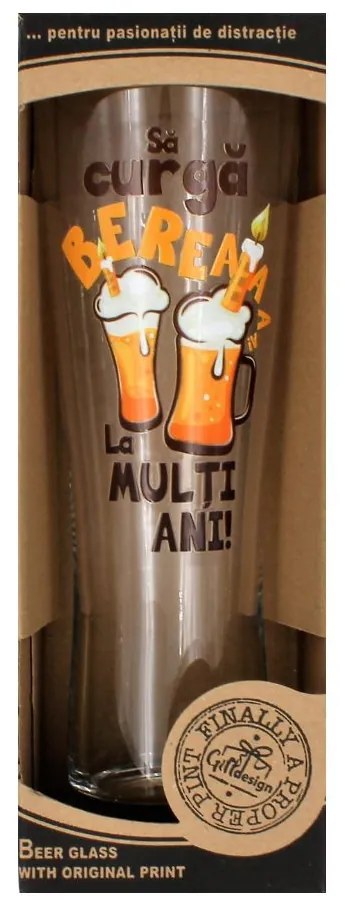 Pahar bere Să curgă berea. La mulți ani! 500ml