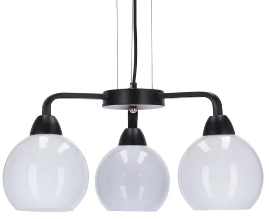 Lustră pe cablu CALDERA 3xE27/60W/230V negru