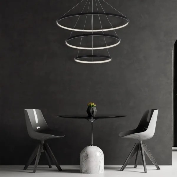 Lustră LED pe cablu LEA LED/60W/230V 4000K d. 80 cm negru