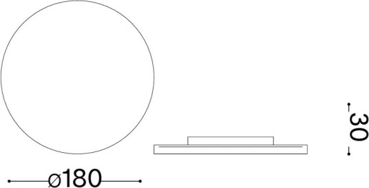 Ideal Lux - Aplica LED de exterior pentru perete PUNTO LED/9W/230V CRI Ø 18 cm IP54 antracit
