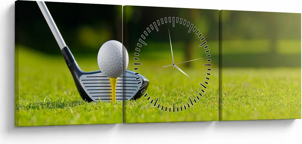 Tablou - Golf (cu ceas) (90x30 cm)