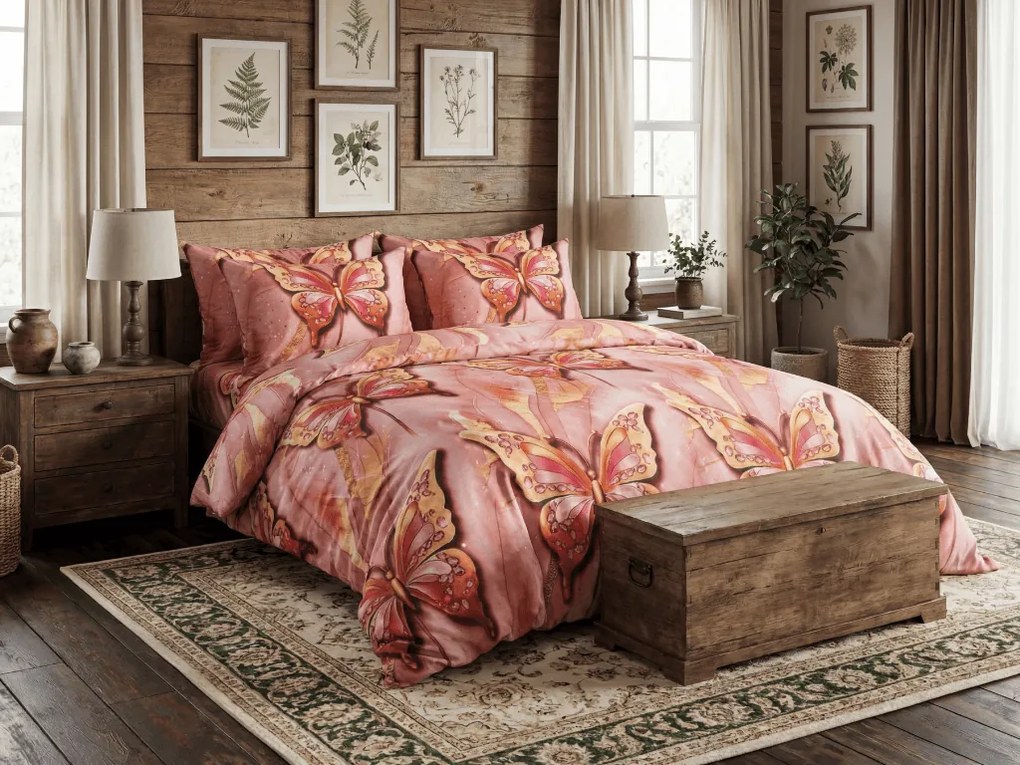 Lenjerie de pat din microfibra MONARELLE roz Dimensiune lenjerie de pat: 70 x 80 cm | 140 x 200 cm