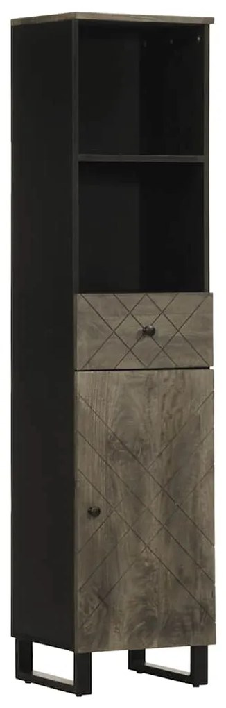 vidaXL Dulap de baie, negru, 38x33x160 cm, lemn masiv de mango