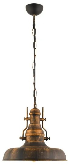 Lustră pe lanț 1xE27/40W/230V bronz