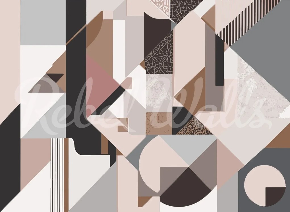 Fototapet, Retro Shapes, Pastel, Rebel Walls