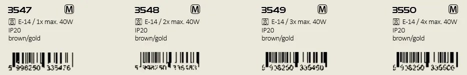 Aplica cu 2 spoturi design modern Fedora 3548 RX