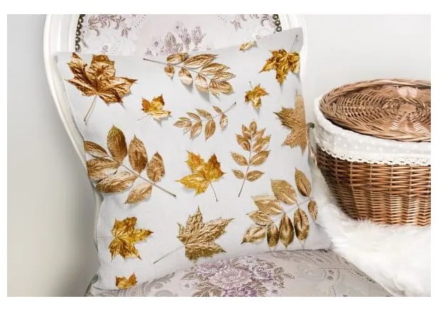 Față de pernă Minimalist Cushion Covers Golden Leaf, 42 x 42 cm