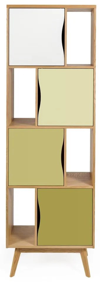 Bibliotecă Woodman Avon Narrow Olive, verde