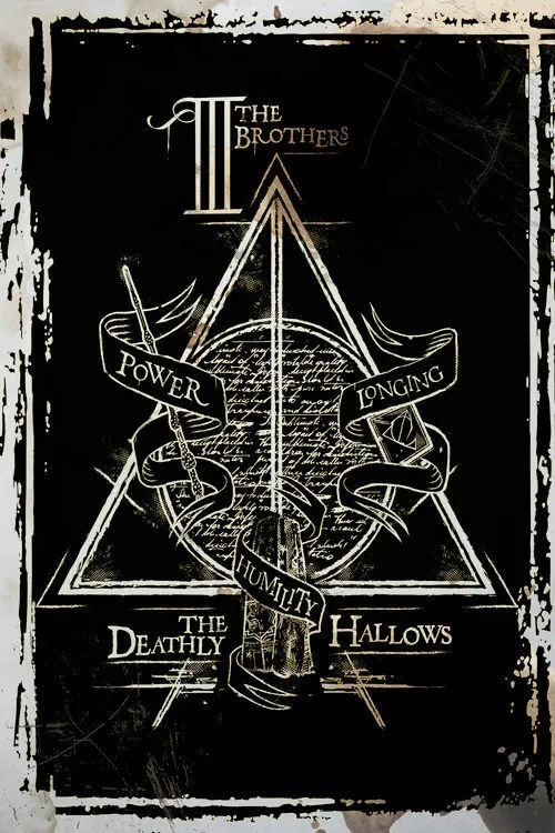 Poster de artă Harry Potter - Deathly Hallows Graphic