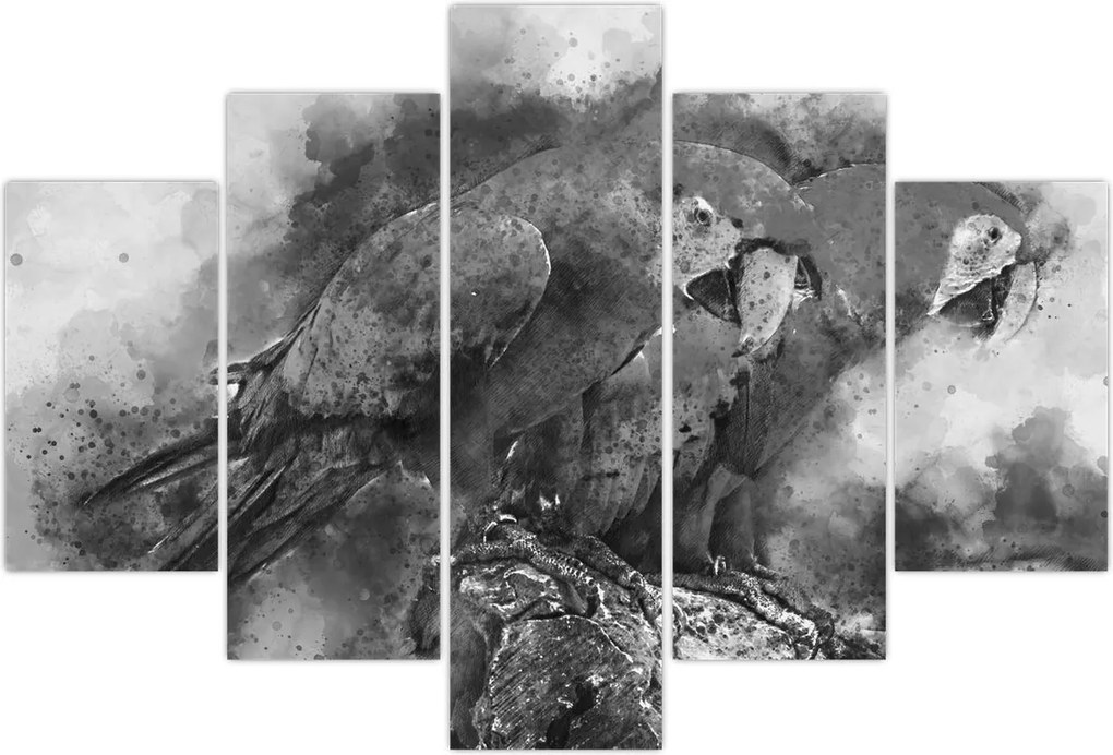 Tablou - Acuarelă papagali (150x105 cm)