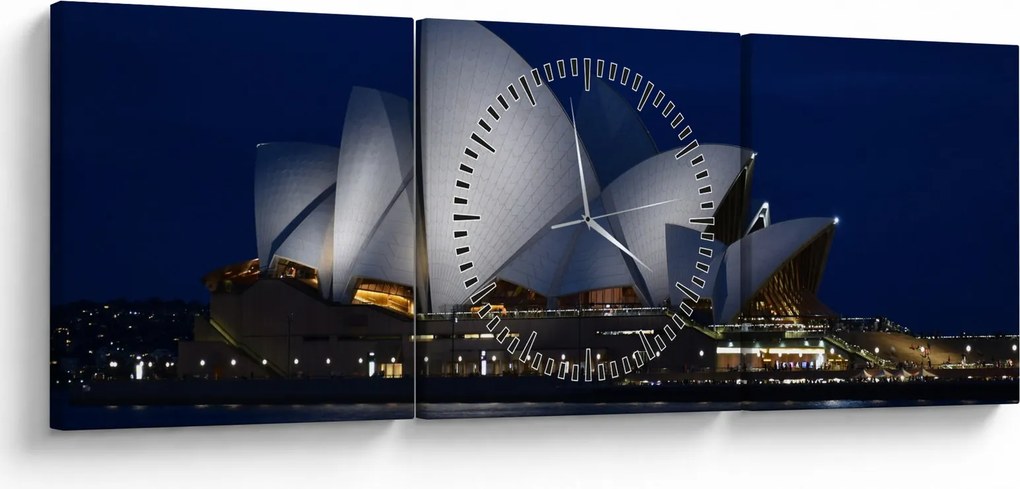 Tabloul Sydney nocturn (cu ceas) (90x30 cm)