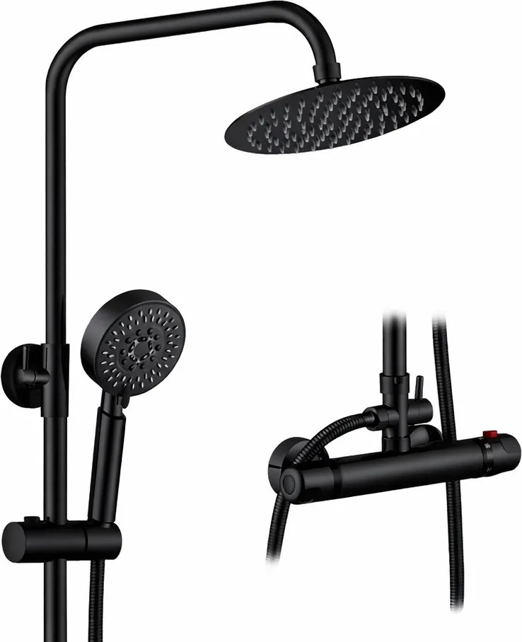 Voile Black Set de duș cu baterie termostatică