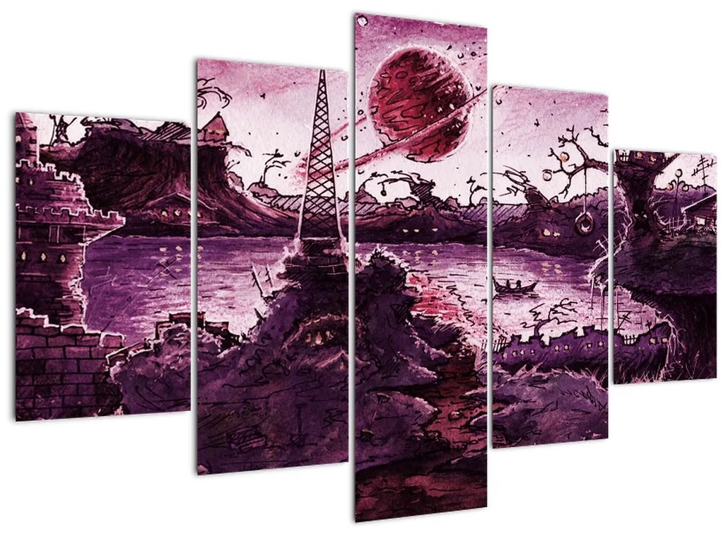 Tablou - Sat fermecat (150x105 cm)