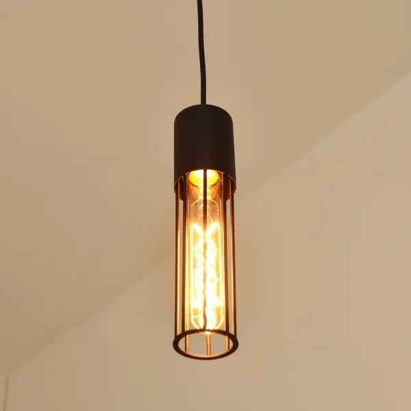 Lustră pe cablu MELODY 1xE27/15W/230V negru