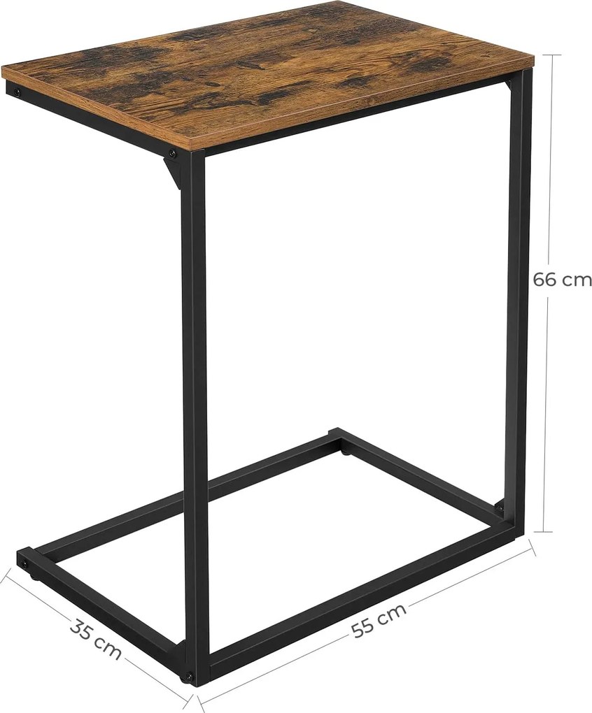 Masuta TAYLOR 55x35 cm, maro rustic