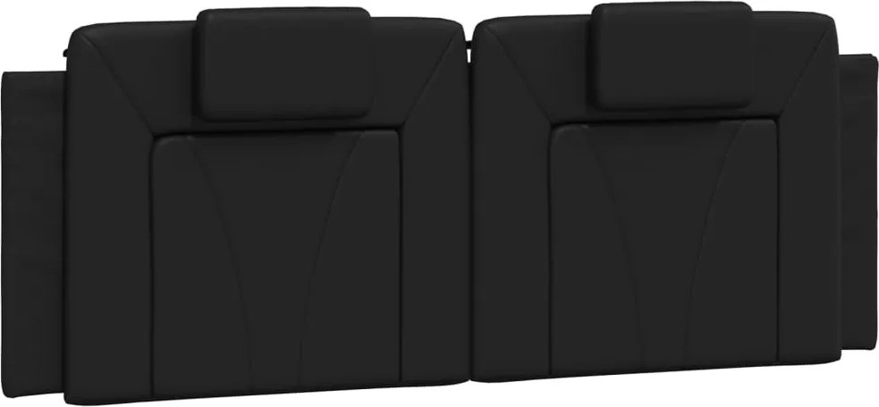 vidaXL Pernă pentru tăblie pat, Viana, negru, 140 cm, piele artificială