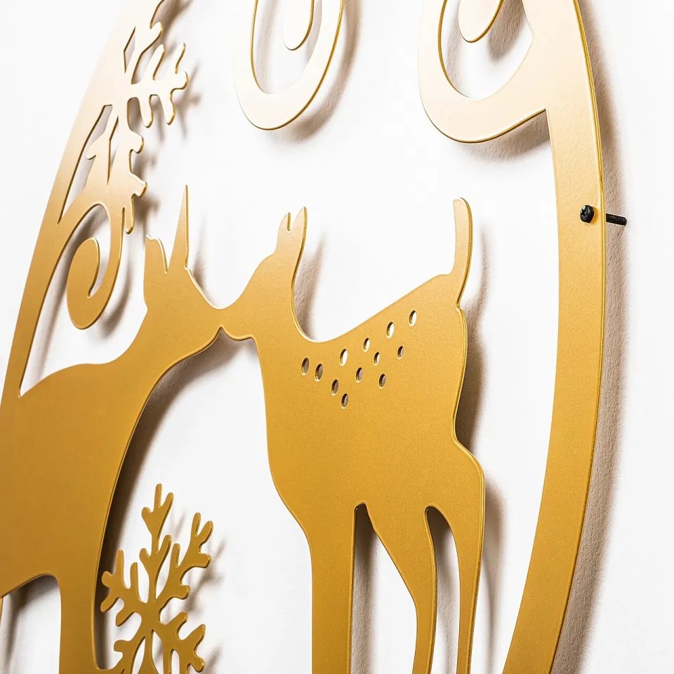 Decoratiune de luminoasa XMASGOLD-029, Tanelorn, 60x60 cm, metal, auriu