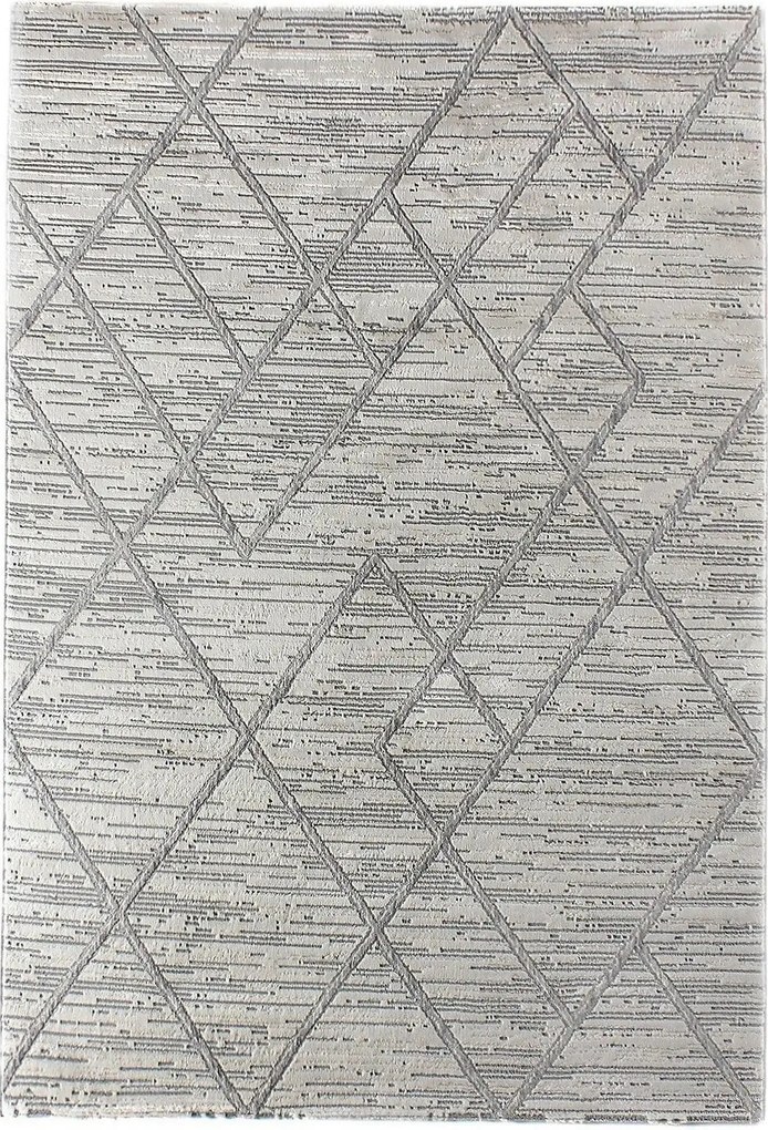 Covor MOTTO, 80x300 cm, forma dreptunghiulara, poliester, gri, 4587