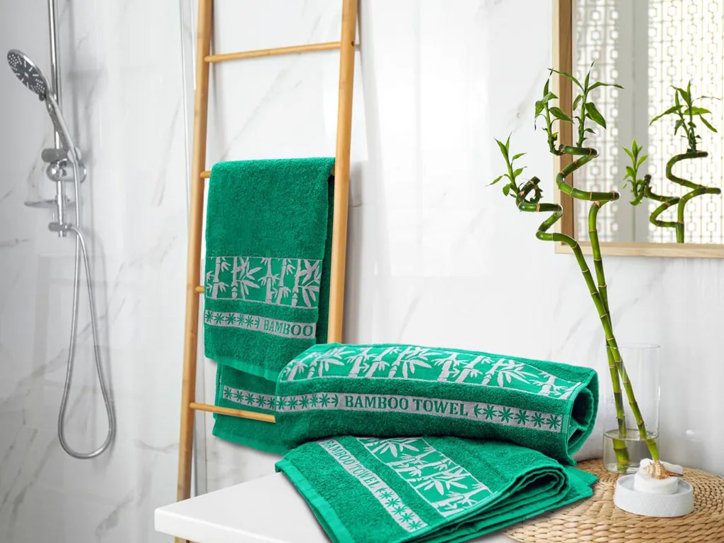 Prosop bambus BAMBOO 70x140 cm verde, 70% bambus | 30% bumbac