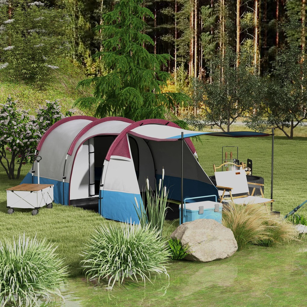 Outsunny Cort de Camping pentru 2-3 Persoane, Cort Tunel | Aosom Romania