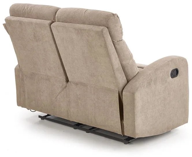Canapea recliner Oslo 2S stofa bej H100 cm