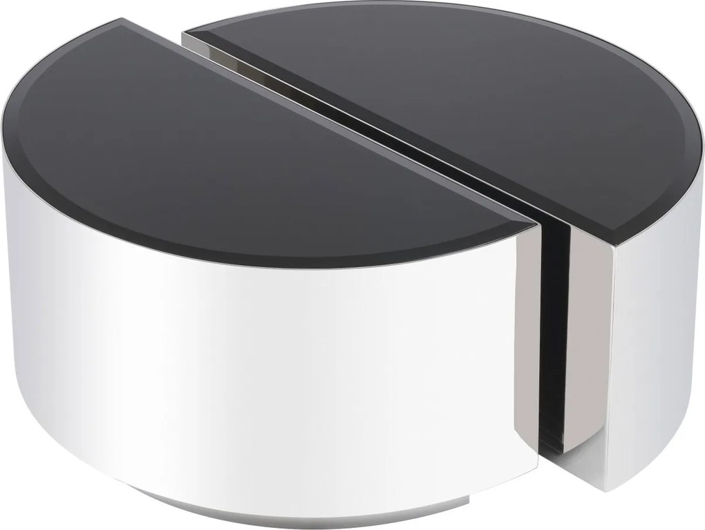 Set 2 masute laterale design elegant LUX Astra, argintiu-negru 114359 HZ