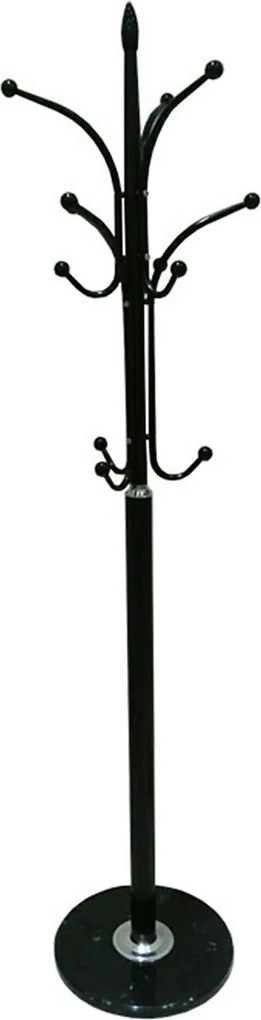 Cuier pom BELVIN, negru, metal/marmura, 37x175 cm