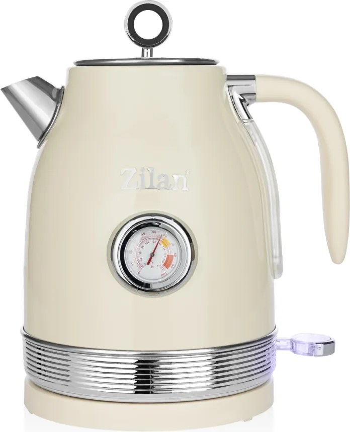 Fierbator Retro Zilan ZLN1184, 2200W, 1.7L, baza detasabila 360 , indicator luminos, protectie fierbere uscata, ON OFF automat sau manual