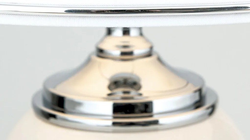 Veioza/Lampa de masa design elegant OVUM alb/crom