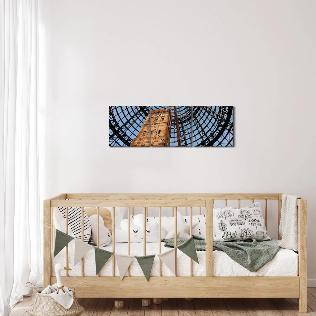 Tablou turnul din Melbourne (cu ceas) (90x30 cm)
